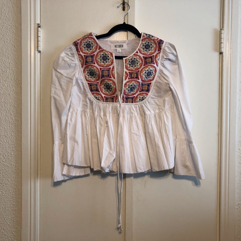 The Vetiver Collection Embroidered Top - 2